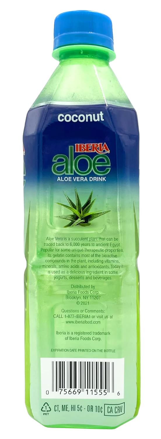 Iberia Aloe Vera Drink with Pure Aloe Pulp， Variety， (Pack of 8) 2 x Original， 2 x Mango， 2 x Pineapple， 2 x Strawberry - Image 4
